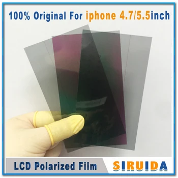 100 Eredeti LCD polarizált film iphone 5 6 7 8 8P 8plus 7plus 5.5 4.7 hüvelykes Kijelző Alkatrészek /Nem statikus elektromosság