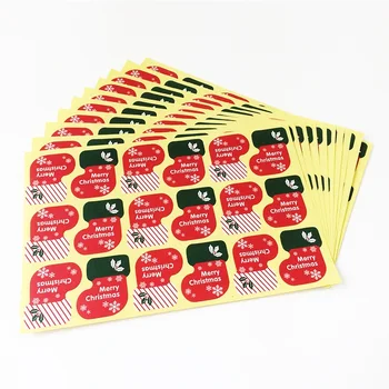 180pcs/csomag kawaii Zokni DIY matricákat a Csomag Boldog Karácsonyt Tömítő matrica, papíráru