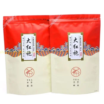 250g/500g Kínai Nagy Vörös Köntös Teás Készlet Cipzár Táskák Wuyi Da Hong Pao Oolong Tea Újrahasznosítható Tömítő Nem Csomagolás Zsák