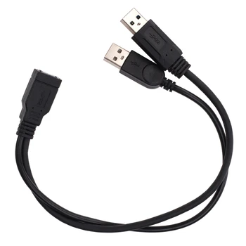 300pcs USB 3.0 Női Dual USB Férfi Extra Teljesítmény Adatok Y Hosszabbító kábel Kábel