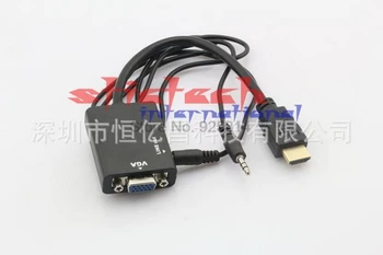 a dhl vagy az ems 400pcs, HDMI-Kompatibilis VGA, 3,5 mm-es Audio Kábel Átalakító Adapter Férfi-Nő, HDMI-Kompatibilis VGA adapter 