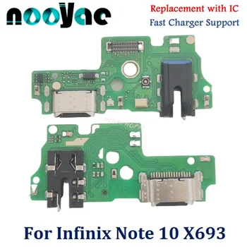 A Infinix Megjegyzés 10 X693 USB Dokkoló Töltő Port Csatlakozó Fejhallgató-Audio Jack Mikrofon MIC Flex Kábel Töltő Csatlakoztatása Igazgatóság