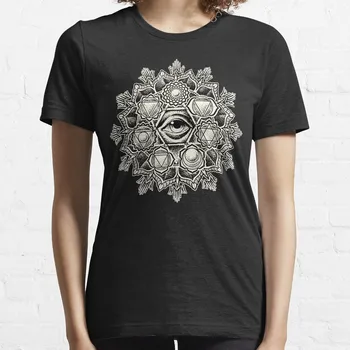 Anahata Hét Csakra Virág Mandala T-Shirt kivágott póló női női póló