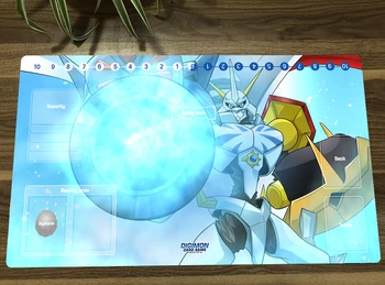 Anime Digimon Párbaj Playmat Omnimon Trading Card Game Mat DTCG CCG Mat Egér Asztal Pad TCG Játék Játszani Mat & Kártya Zónák Ingyenes Táska