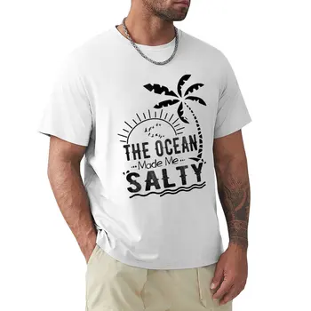 Az Óceán Tett Sós T-Shirt fiúk állat print póló, fekete póló fiúknak fehér póló t-shirt férfi, vicces pólók férfi