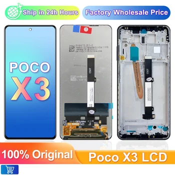 Eredeti Xiaomi POCO X3 LCD Kijelző érintőképernyő Digitalizáló Közgyűlés A POCO X3 Pro NFC LCD M2102J20SG Kijelző Cserélje ki az Alkatrészeket