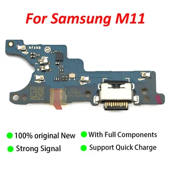 Eredeti Új USB Töltő Port Csatlakozó Samsung Galaxy M11 Csatlakozó Tábla Alkatrészek Flex Kábel A Mikrofon Mikrofon