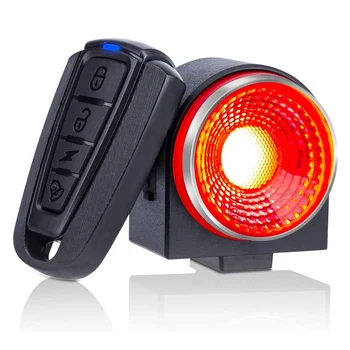 Intelligens Riasztás Kerékpár Lámpa Fék Érzékelő Anti-Theft Hátsó Kerékpár Lámpa USB Töltés Fényes LED Távirányító MTB Farok Lámpa