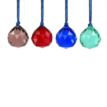 Kiváló Minőségű K9 Kristály Csillár Golyó (Free Gyűrűk) Többszínű Gép Vágva&Csiszolt Üveg 20mm Feng Shui Gömbök Diy Suncatcher