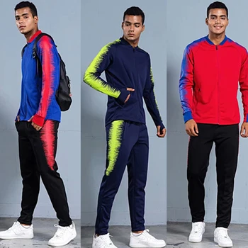 kocogás Sport ruházat 2020 férfi foci képzés kabát, nadrág, sport illik téli sport viselni Futó labdarúgó Képzési Melegítőben