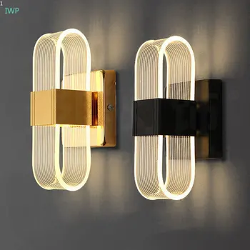 Modern Minimalista LED Akril Fali Lámpa Luxus Luxus, illetve a Légköri Hálószoba Éjjeli Fények Folyosón, Lépcsőn világítótestet
