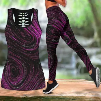 Napfürdő Csíkos 3D Nyomtatás Jóga Ruhát a Női Vékony Edzés Leggings Fitness A Csípő Jóga Nadrág Top Jóga Sport-Öltöny