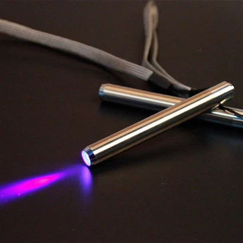 Rozsdamentes Acél Mini Zseb Lámpa Led 365/395 UV Lámpa Torch ultraibolya Fény, AAA Akkumulátor Jelölő Ellenőrző Felismerés