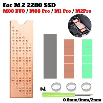 Réz SSD M2 radiátor NVME M. 2 2280 SSD Hűvösebb Solid State Disk Radiátor Szilikon Thermal pad Számítógép Notebook