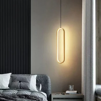 Skandináv minimalista fények luxus led csillár hálószoba éjjeli lámpa, modern, kreatív nappali háttér fali beltéri világítás