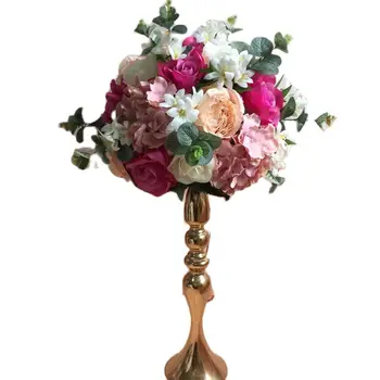 TONGFENG 30CM Mixcolor Műanyag Fal Mesterséges Virágokat Selyem Rose Esküvői Asztal Dísze Golyó Karácsonyi Dekorációs