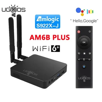 UGOOS AM6B PLUSZ Amlogic S922X-J Android 9.0 Smart TV Box 4 GB 32 GB WiFi 6 1000M Set Top Box 4K Média Lejátszó Dolby Látás támogatás