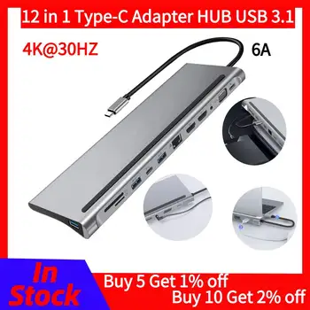 USB-C HUB 3.0 C Típusú 3.0 12 Multi Port Elosztó Adapter OTG A Xiaomi a Lenovo a Macbook Pro 13 15 PC Számítógép Tartozékok