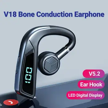 V18 Fül Horog Vezeték nélküli Fülhallgatót Bluetooth-kompatibilis 5.2 csontvezetéses Fülhallgató, Kihangosító Sport Fülhallgató Lóg Ear Fülhallgató