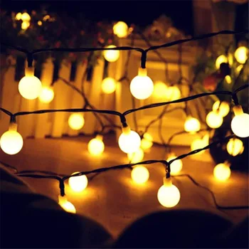 Vízálló LED Kültéri Szolár Lámpa String Fények 20 50 Led-ek Tündér Ünnep, Karácsonyi Party Garland Napenergia Labdát, Kerti Lámpák 5M 10M