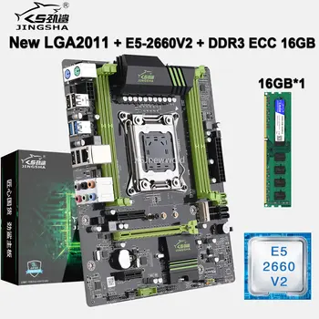 X79 LGA2011 Alaplap Kit E5 2660V2 Processzor DDR3 1*16 GB=16GB RAM Quad Channel M. 2 LGA 2011 alaplapon Xeon Közgyűlés
