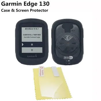 Általános Kerékpár Gél Bőr Esetében & Képernyő Védő Fedelet a Garmin Edge 130 GPS Számítógép Minőségi Esetben a GARMIN EDGE 130 GPS garmin