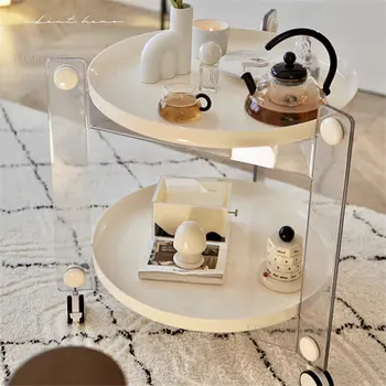 Északi Műanyag Dohányzóasztal Nappali Bútor Modern Cserélhető Kanapé Asztalon Kis Lakás, Kreatív Dohányzóasztal Kocsi