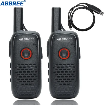 2DB ABBREE AR-Q2 Szakmai Praktikus mini Walkie Talkie VOX USB Töltés UHF 400-520mhz Hordozható 16Channels Két Rádió