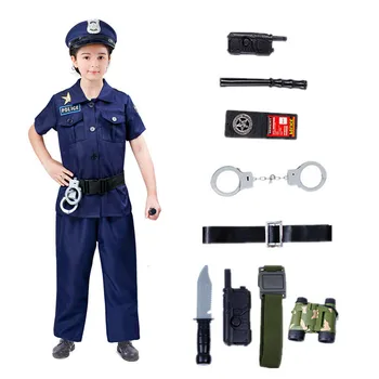 A gyerekek Rendőrség Jelmez Kisgyermek Közlekedési Rendőrök Dress Up Set Bilincs Jelvény Játékok a Fiúk, a Lányok Éves 3-8 Éves Ajándék