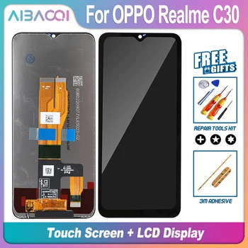 AiBaoQi Az OPPO Realme C30 RMX3581 LCD Kijelző Képernyő Touch Digitalizáló Közgyűlés A 6.5 Inch Realme C30 RMX3581