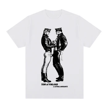 Alkalmi Divat póló Tom finn LMBT Meleg Szivárvány Vintage T-shirt Virágos Férfi póló Új póló Női Top