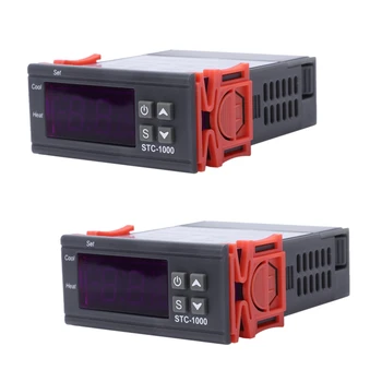 BAAY 2X 220V Digitális STC-1000 termosztát Termosztát Termosztát+Érzékelő Szonda