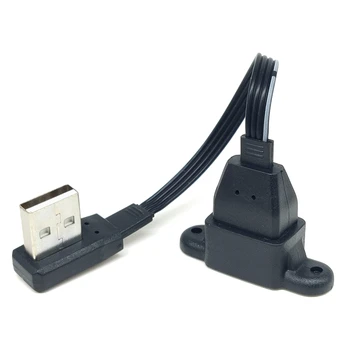 Fel, Le, Bal-Jobb Szög USB 2.0 EGY Női Panel Mount USB Férfi Nyomtató Kábelét A Fül-Hegy Hosszabbító Kábel