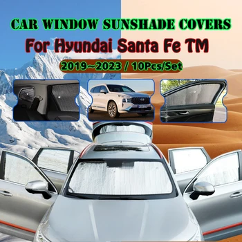 Hyundai Santa Fe TM 2019~2023 2020 2021 Autó Ablak, Szélvédő Napernyő UV Védelme Reflektor Nap Árnyékban, Napellenző, Automatikus Tartozékok