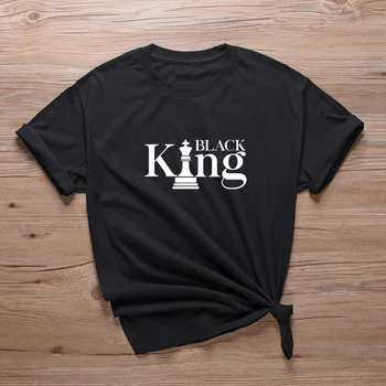 Legújabb Vicces Fekete Király Grafikus Póló Fekete Kultúra Nyomtatott Póló, Nyári Alkalmi Pamut Felsők Pólók Csepp Hajó