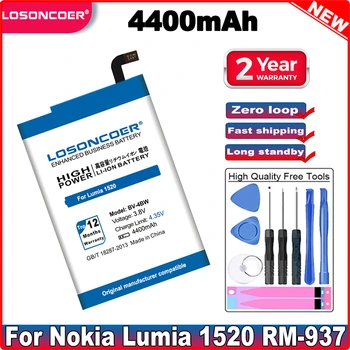 LOSONCOER BV-4BW 4400mAh Akkumulátor Nokia Lumia 1520 MARS Phablet RM-937 Akkumulátor