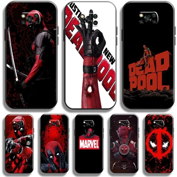 Marvel Deadpool A Xiaomi Poco X3 GT POCO X3 Pro NFC Telefon Esetében Szilikon Borító Fekete Érdekesség Folyékony Szilikon Carcasa TPU