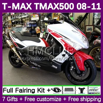 OEM Spoiler A YAMAHA TMAX MAX 500 T MAX500 TMAX500 156No.27 MAX-500 08 09 10 11 T-MAX500 2008 2009 2010 2011 Test piros fehér