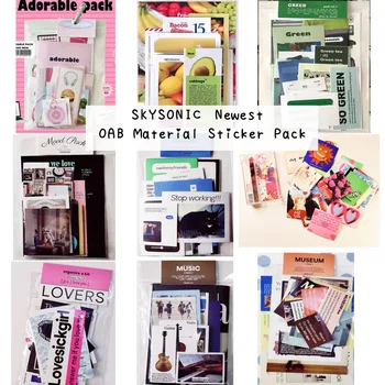 SKYSONIC OAB Matrica Moodpack Rózsaszín Dekorációs Papír Csomag koreai Csomagolás Papír Anyag Journal Scrapbooking Kellékek Dekoráció Készlet