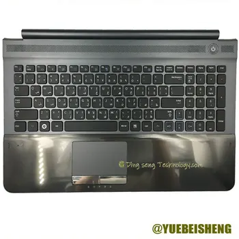 YUEBEISHENG Új/Org Samsung NP RC410 RC420 RC411 Palmrest arab keyboard uppper tok Touchpad,Fekete