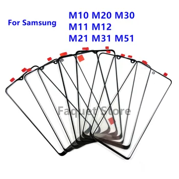 Érintőképernyős Samsung Galaxy M10 M20 M30 M40 M11 M12 M21 M31 M51 LCD Kijelző Külső Elülső Üveg Lencse Telefon Javítás Rész