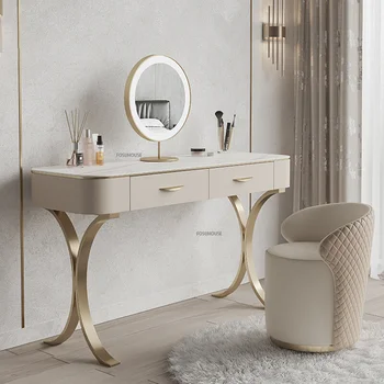 Északi Fény Luxus Drag Hálószoba Bútor Modern fésülködő Asztal Tükörrel, valamint a Széklet Ékszerek Szervező Hálószoba Szett Z